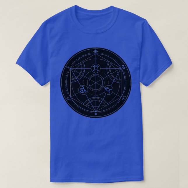 T-shirt Cercle d'alchimie noire (Design devant)