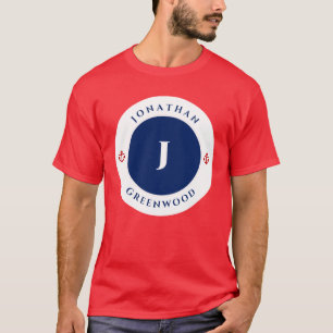T-shirt Cercle d'Ancre rouge bleu marine