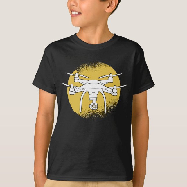 T-shirt Cercle de gravité du quadricoptère multirotor du p (Devant)