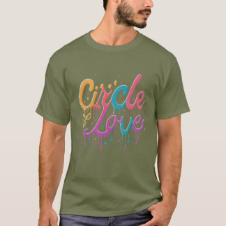 T-shirt Cercle de l'Amour - Design de coeur