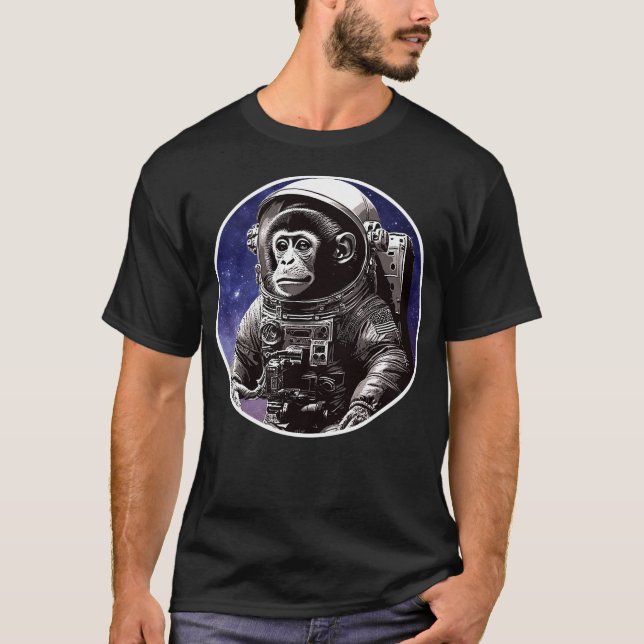 T-shirt Cercle des astronautes singes (Devant)