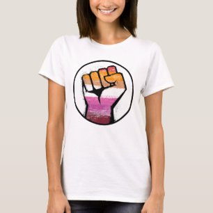 T-shirt Cercle du poing de la fierté lesbienne
