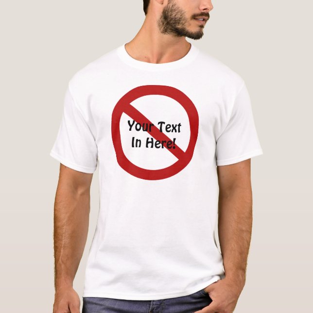 T-shirt Cercle fait sur commande avec la barre oblique (Devant)