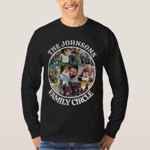 T-shirt Cercle familial Collage photo unique personnalis