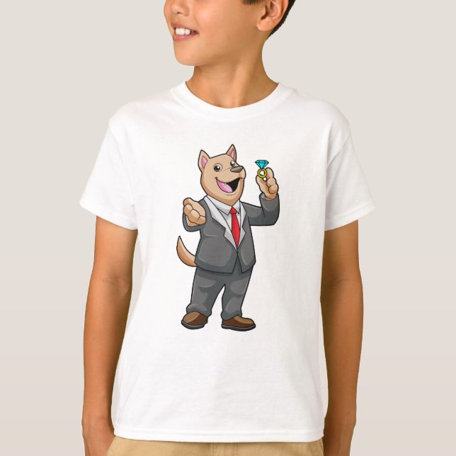 T-shirt Cercle Mariage Mariage de chien (Devant)