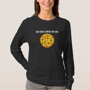 T-shirt Cercle Of Life Drôle Pizza Pizza Chef Rond Foods