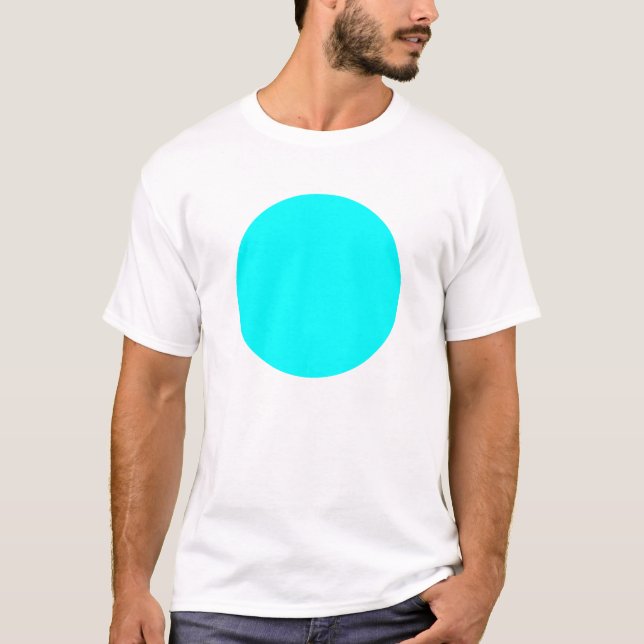 T-shirt Cercle simple - Cyan (Devant)