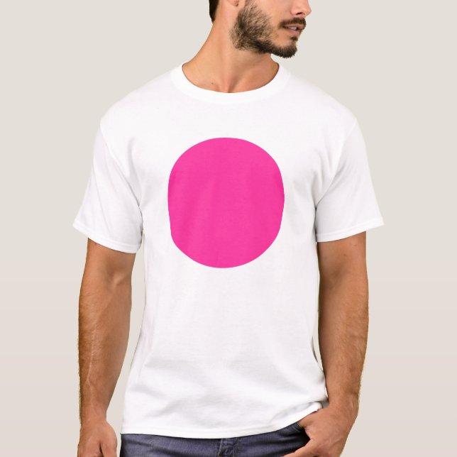 T-shirt Cercle simple - Rose chaud (Devant)