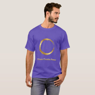 T-Shirt Cercle Zen Doré - La Quiétude Crée le Pouv