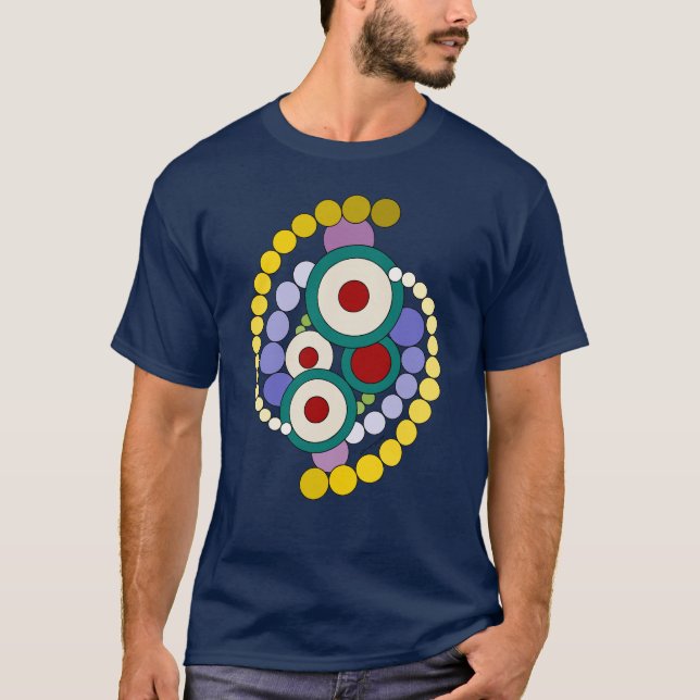 T-shirt Cercles Artwork Abstrait (Devant)