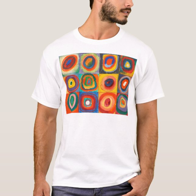 T-shirt Cercles concentrés Carré de Kandinsky (Devant)