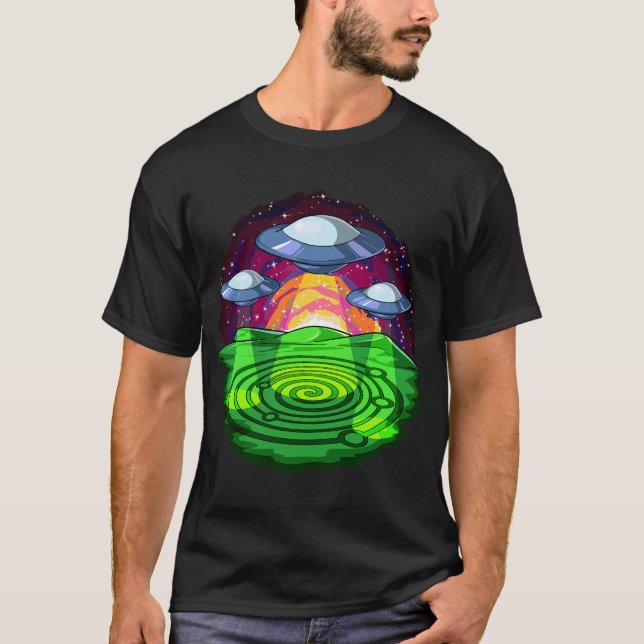 T-shirt Cercles de culture enlèvement d'aliens (Devant)