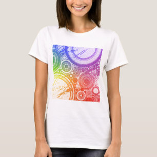 T-shirt Cercles grunges : Édition d'arc-en-ciel :