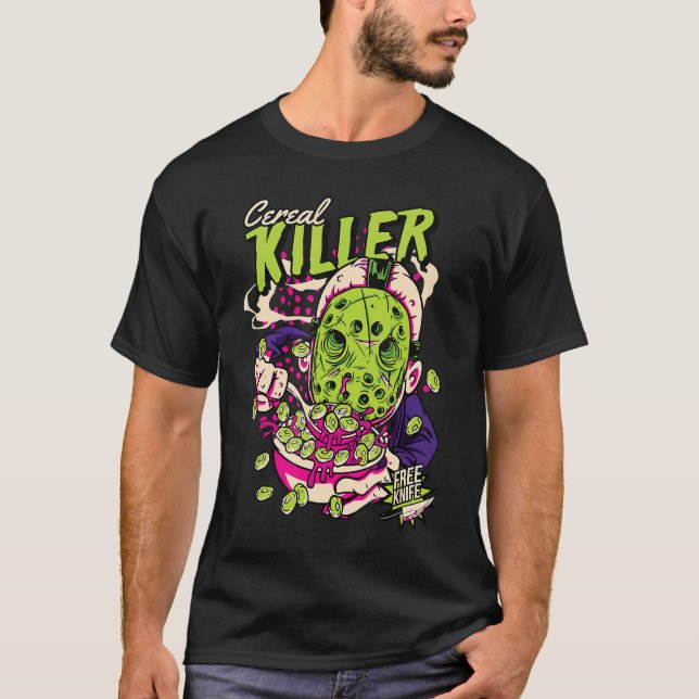 T-shirt Cereal Killer Funny horror family (Devant)