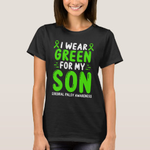 T-shirt Cérébral Palsy Awareness Garçon Kid Green Ribbo