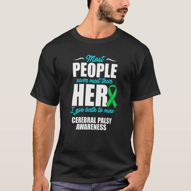 T-shirt Cérébral Palsy Cp Sensibilisation Héros Guerrier S (Devant)