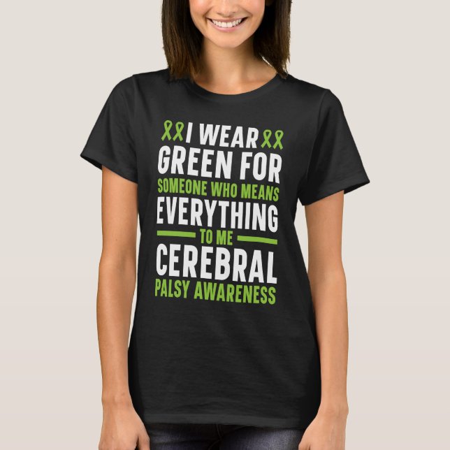 T-shirt Cerebral Palsy Support Squad Awareness Ribbon (Devant)