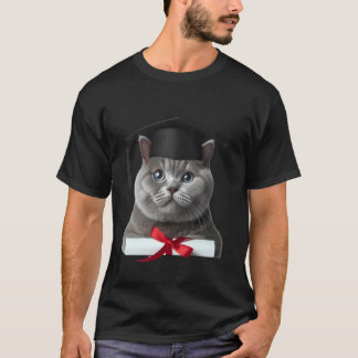 T-shirt Cérémonie de remise des diplômes de chat British S