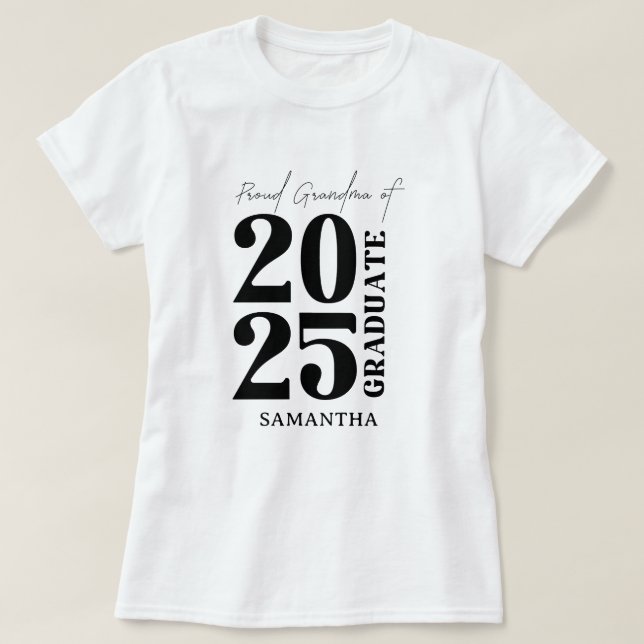T-shirt Cérémonie de remise des diplômes de grand-mère de  (Design devant)