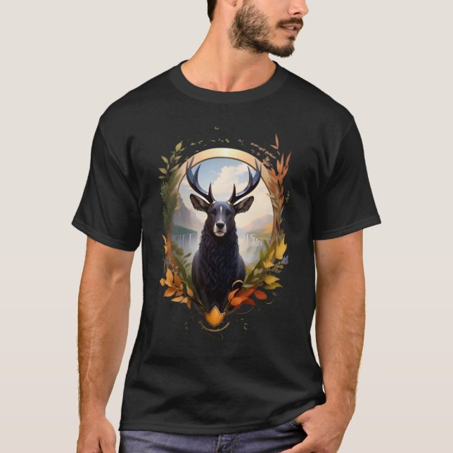 T-shirt Cerf aux cornes (Devant)