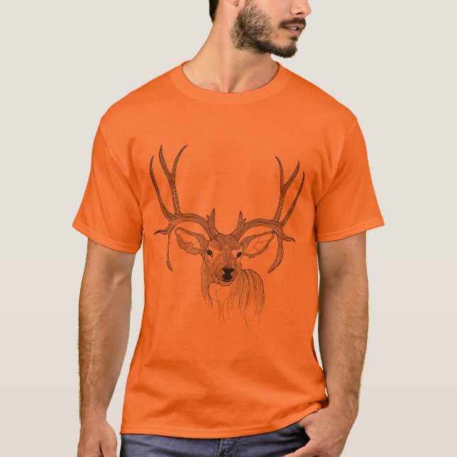 T-shirt cerf, chasse aux cerfs, cerf muet, cerf de bébé, q (Devant)