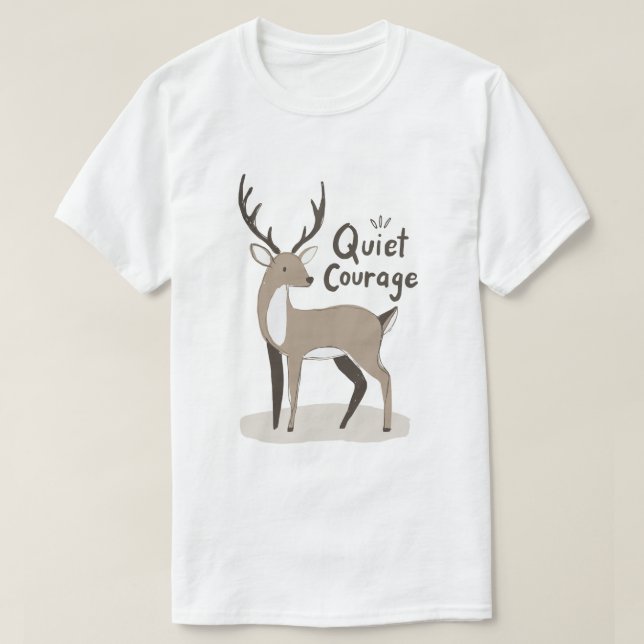 T-shirt Cerf de Courage Tranquille (Design devant)