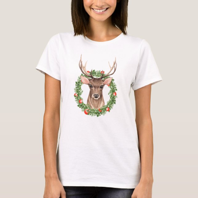 T-shirt Cerf de Noël (Devant)