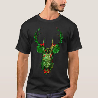T-shirt Cerf floral