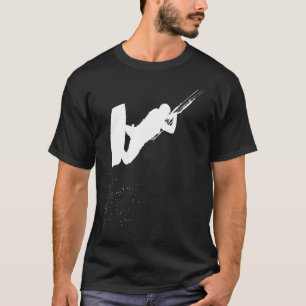 T-shirt Cerf-volant de kitesurfing et silhouette de surf e