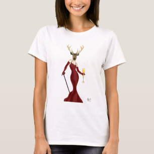 T-shirt Cerfs communs de charme dans Marsala 2