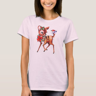 T-shirt Cerfs communs vintages de Noël