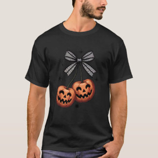 T-shirt Cerise Coquette Cerises Effrayantes Nœud Classique