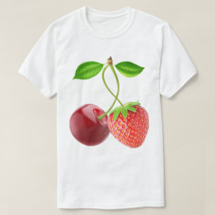 T-shirt Cerise et fraise ensemble
