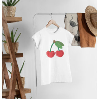 T-shirt Cerise sur le dessus