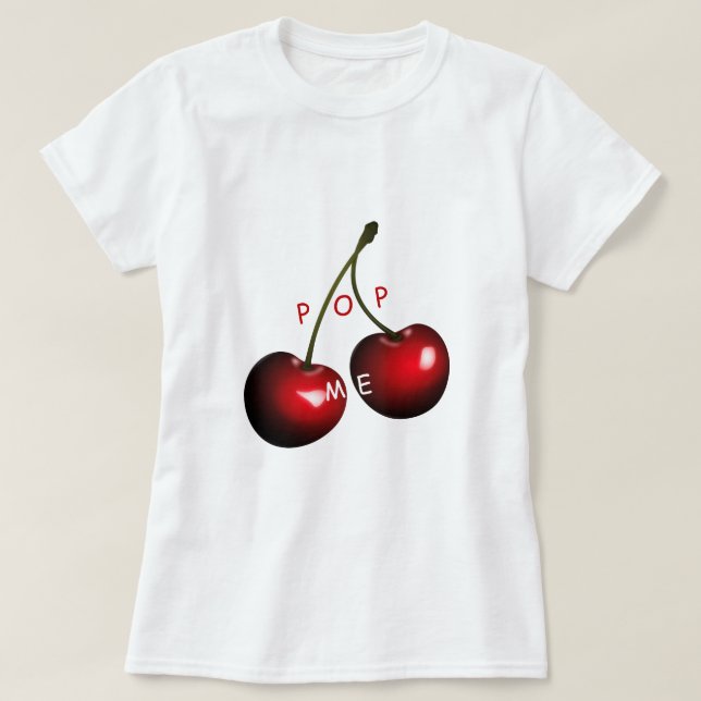 T-shirt Cerises rouges sucrées - Pop me (Design devant)