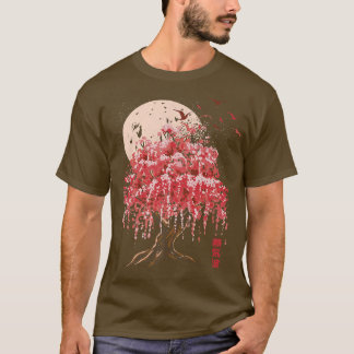 T-shirt Cerisier Fleur Arbre Vintage Asiatique Japonais Gr