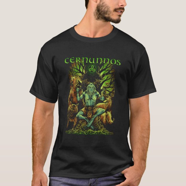 T-shirt Cernunnos Celtic Mythologie Pagan Irish God Pullov (Devant)