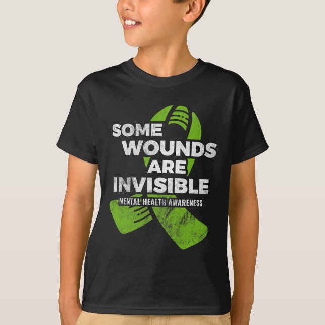 T-shirt Certaines blessures Invisible Santé mentale Sensib (Devant)