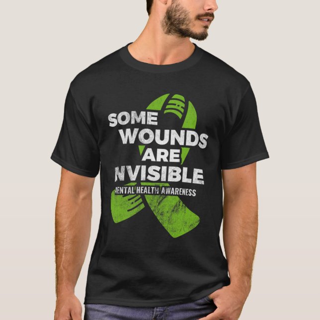 T-shirt Certaines blessures Invisible Santé mentale Sensib (Devant)