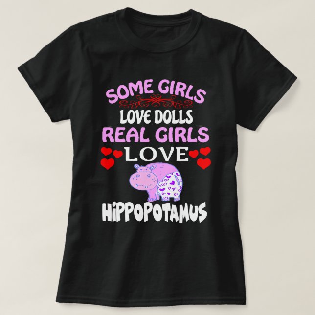 T-shirt Certaines Filles Aiment Poupées Filles Aiment Hipp (Design devant)