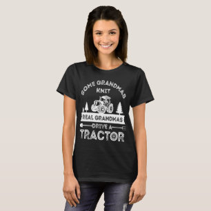 T-shirt certains grands-mas tricot vrai grand-mas tracteur