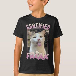 T-shirt Certifié Freak Cute Chat Amateurs de mème Animaux 