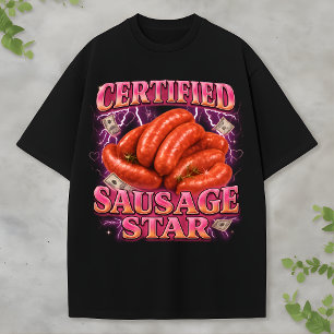 T-shirt Certifié Grand Dos Bootleg Drôle Rétro Y2K Nourrit