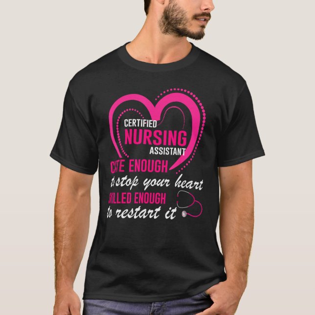 T-shirt Certified Nursing Assistant Cute Nursing CNA (Devant)