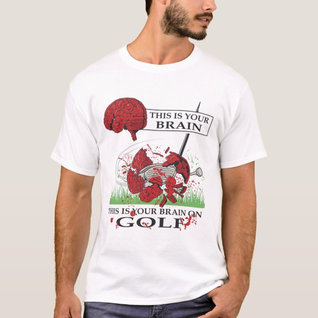 T-shirt Cerveau de golf (Devant)