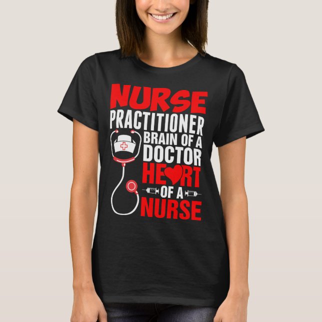 T-shirt Cerveau de praticienne d'infirmière d'un docteur (Devant)
