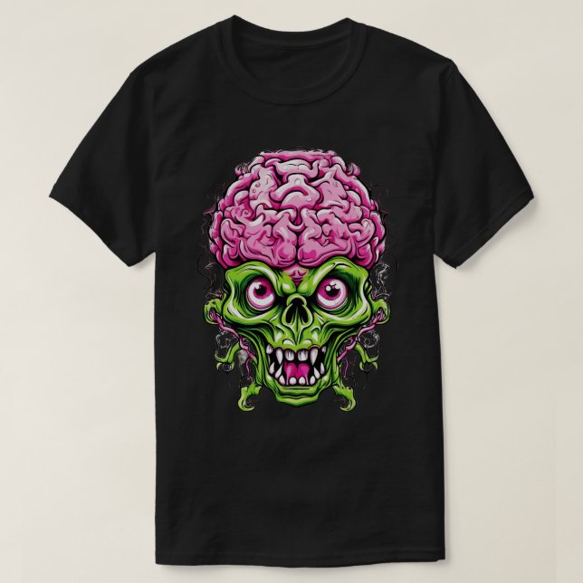 T-shirt cerveau effrayant (Design devant)