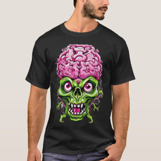 T-shirt cerveau effrayant