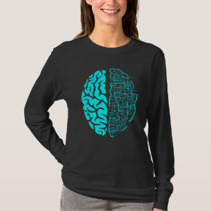 T-shirt Cerveau Numérique De Circuit Informatique Pour Les