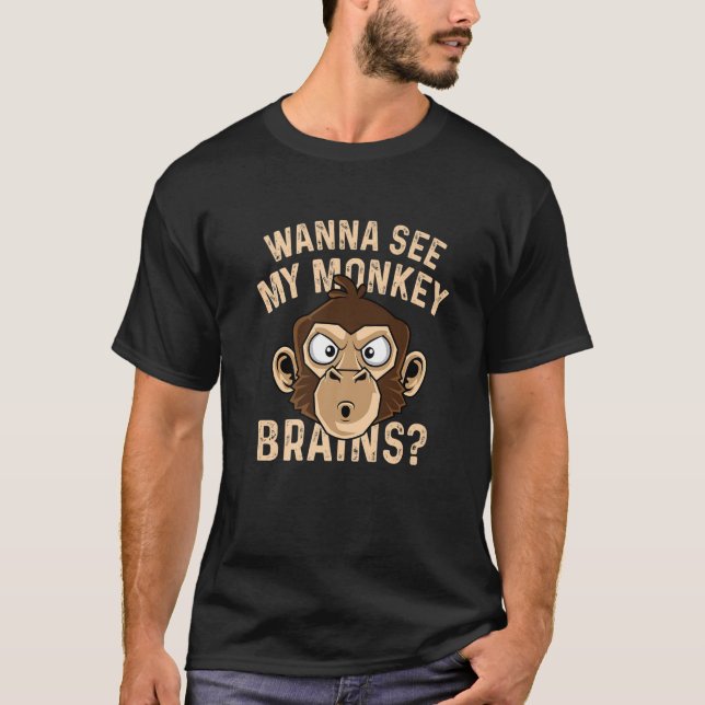 T-shirt Cerveaux singes ? Travailleur drôle (Devant)